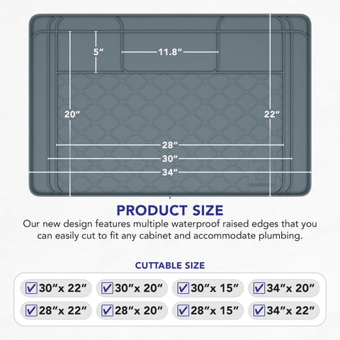 HOMEHOLD non-slip backing keeps mat securely in place.