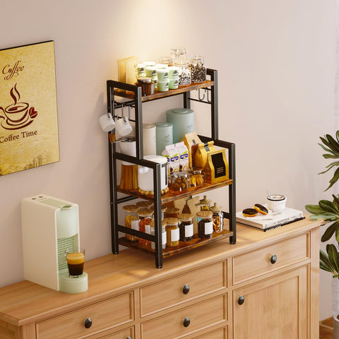 Homeiju adjustable shelf holes detail for flexible item heights.