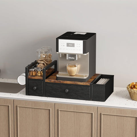 Homeiju drawer dividers sort tea and coffee for quick selection.
