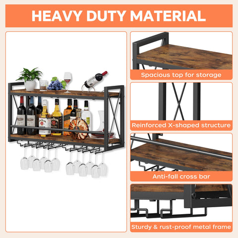 Homeiju hanging design frees counter space while showcasing your collection.