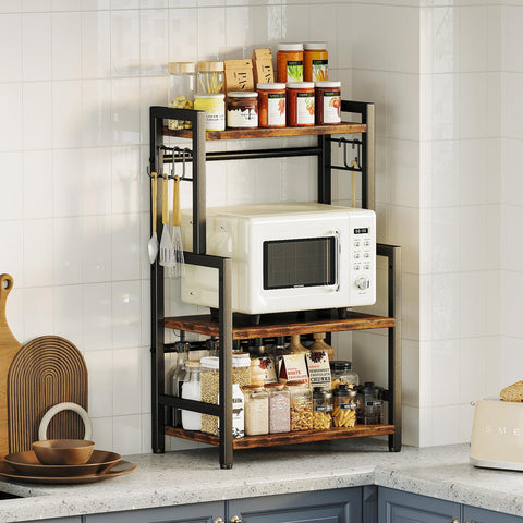 Homeiju kitchen spice rack top view showing ample jar storage and easy access.