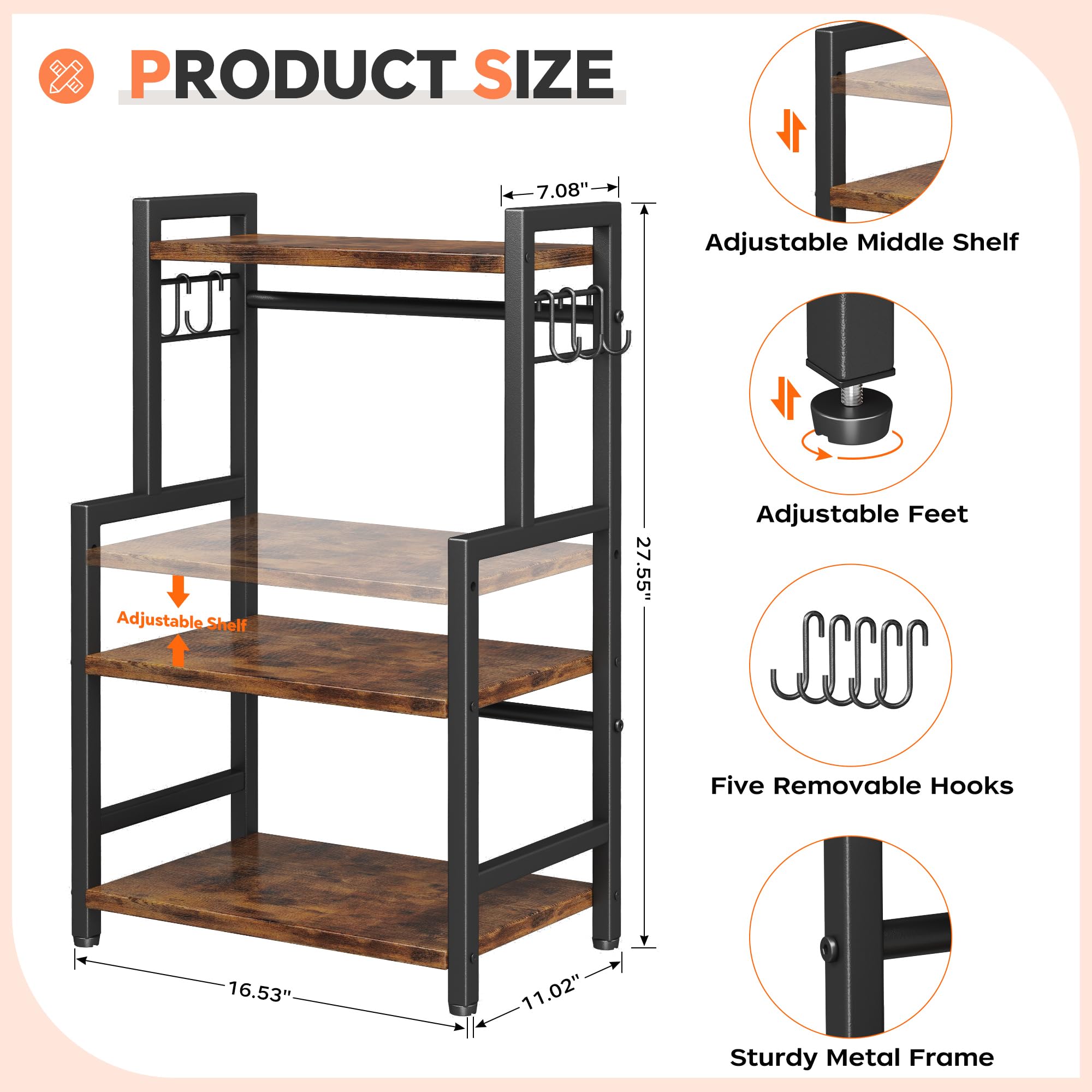Homeiju microwave stand setup demonstrates a versatile kitchen configuration.