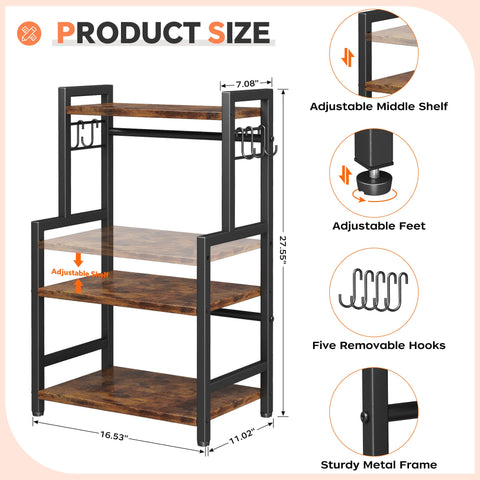 Homeiju microwave stand setup demonstrates a versatile kitchen configuration.
