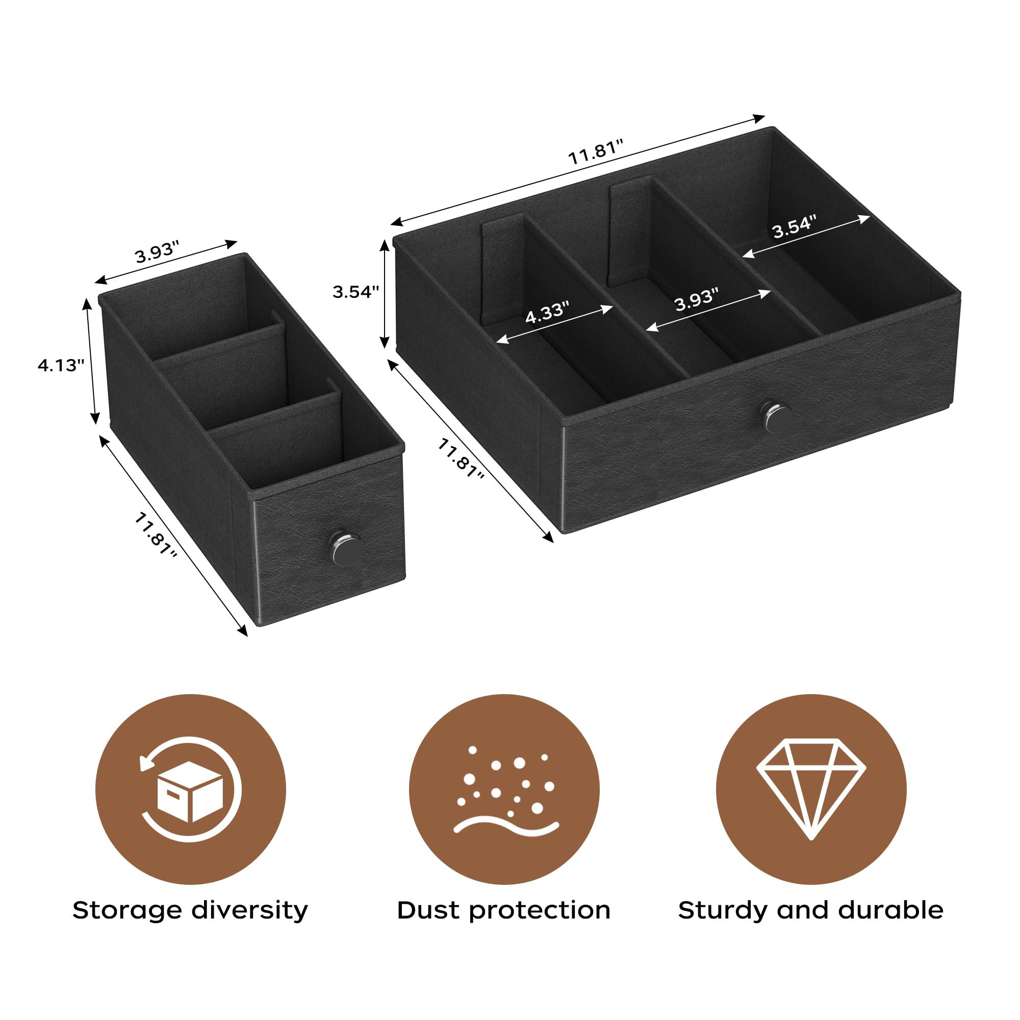 Homeiju removable dividers let you enlarge the drawer for bulk bags.
