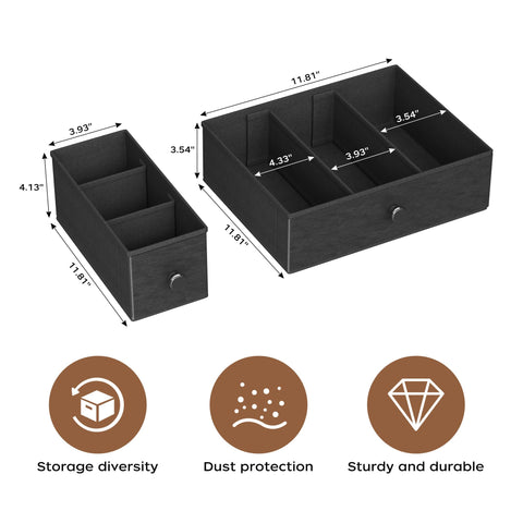 Homeiju removable dividers let you enlarge the drawer for bulk bags.