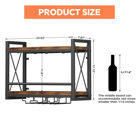 Homeiju retro wine rack blends industrial charm with practical storage