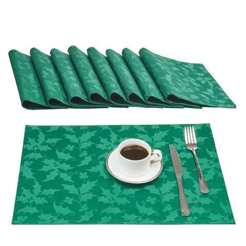 HomeJoy jacquard floral place mats showcase elegant 13x19 inch design for classy dining