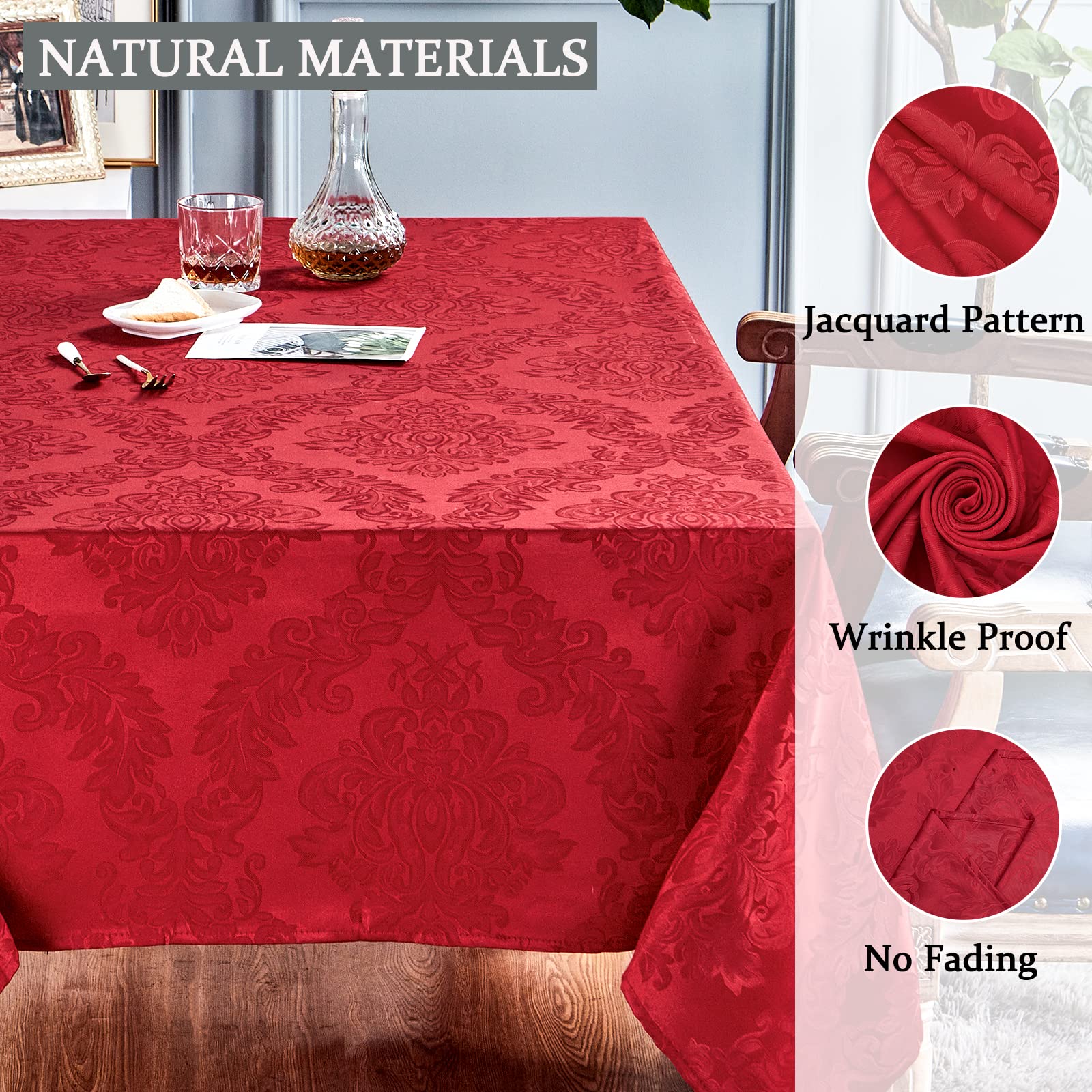 HomeJoy stainproof polyester cover keeps tables clean between courses.