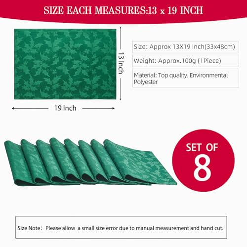 HomeJoy waterproof fabric placemats protect tables and simplify cleanup