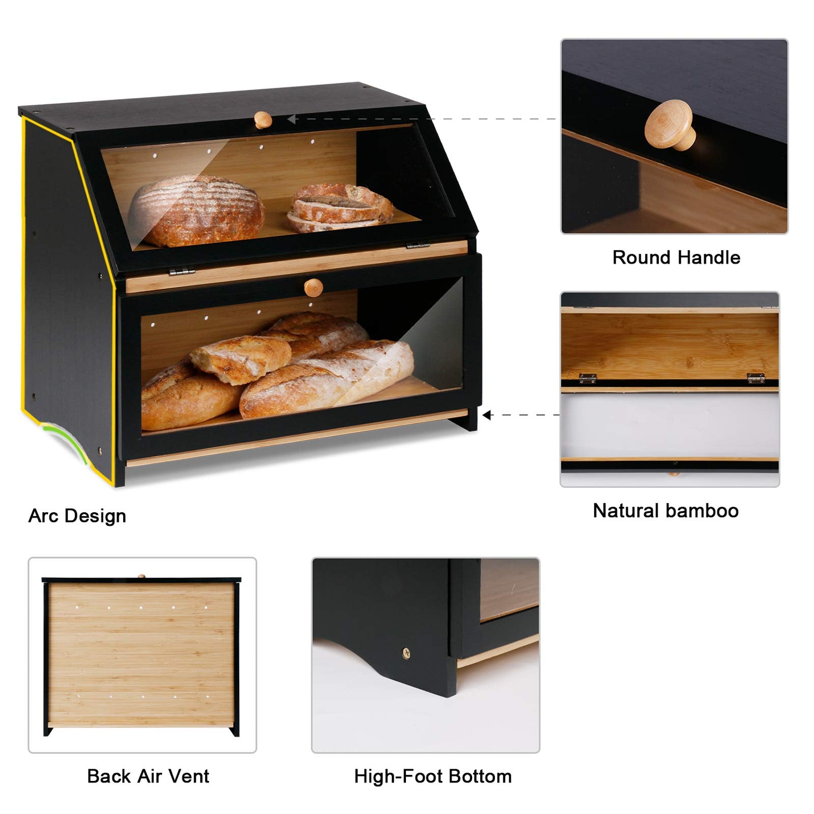 HOMEKOKO clear plexiglass window for quick bread check