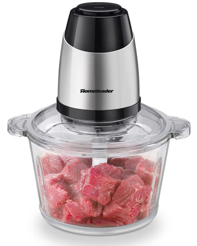 Homeleader electric chopper with a 2L glass bowl for quick batch prep.