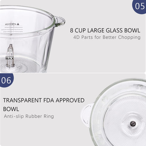 Quiet motor lets you prep meals without disrupting mornings.
