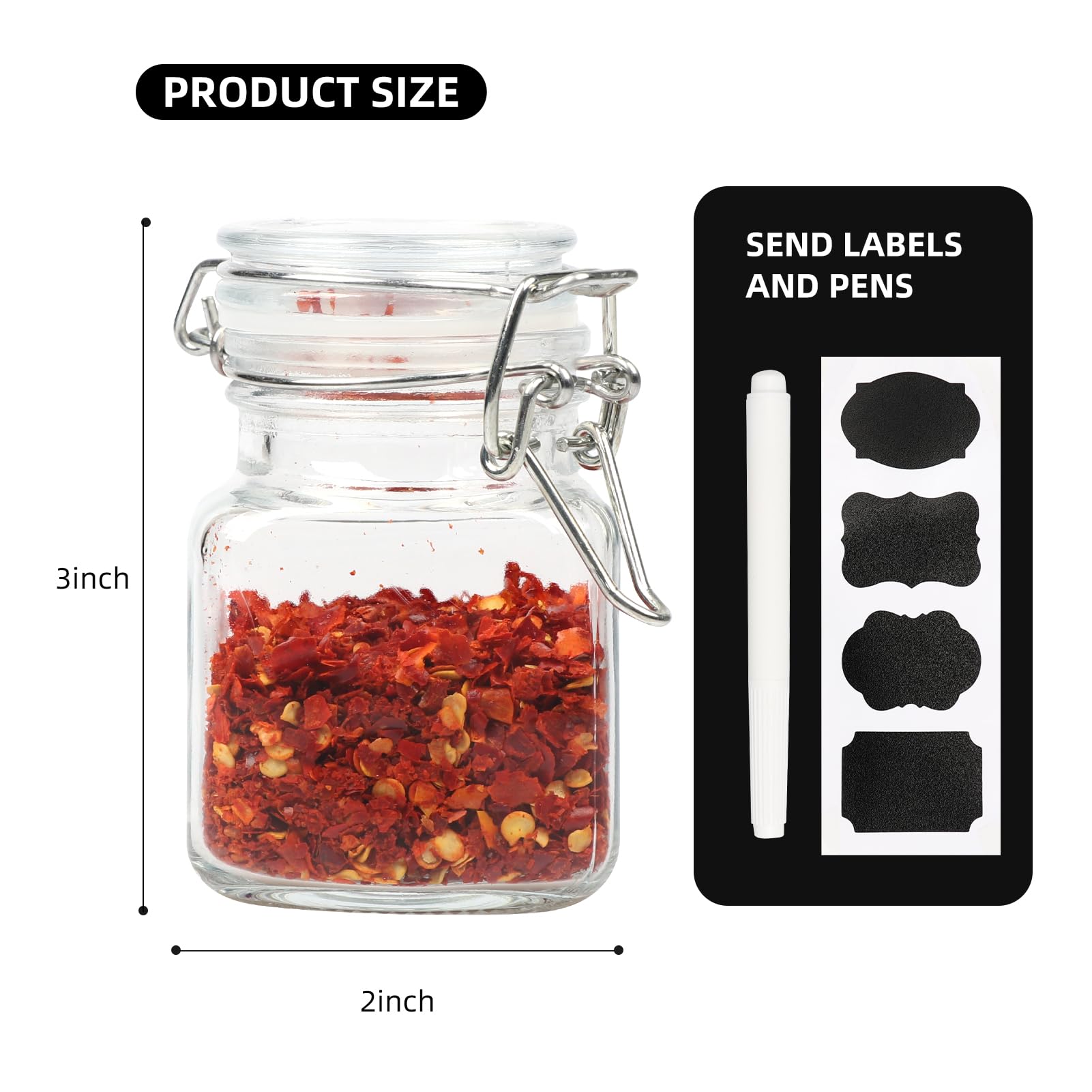 Close-up of Homelike Style swing-top lid showing airtight seal and leak prevention.