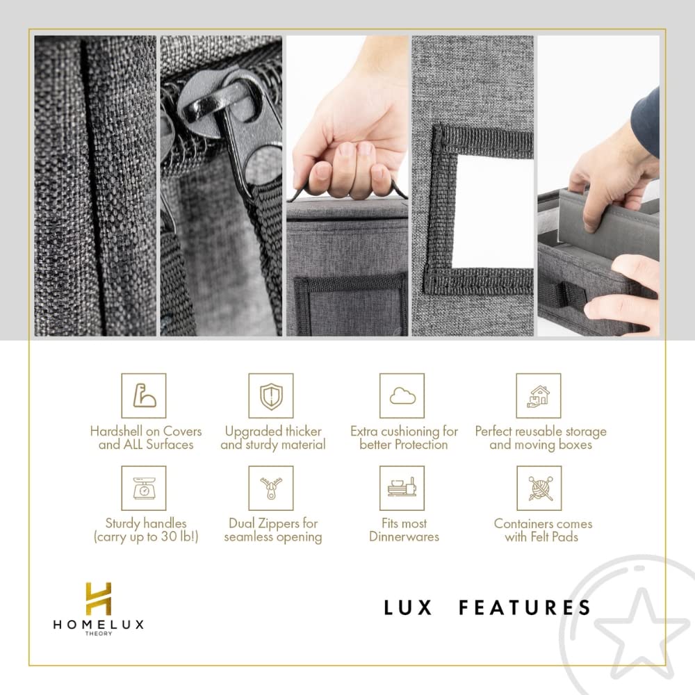 Minimalist design makes HOMELUX THEORY dinnerware storage a thoughtful housewarming gift.