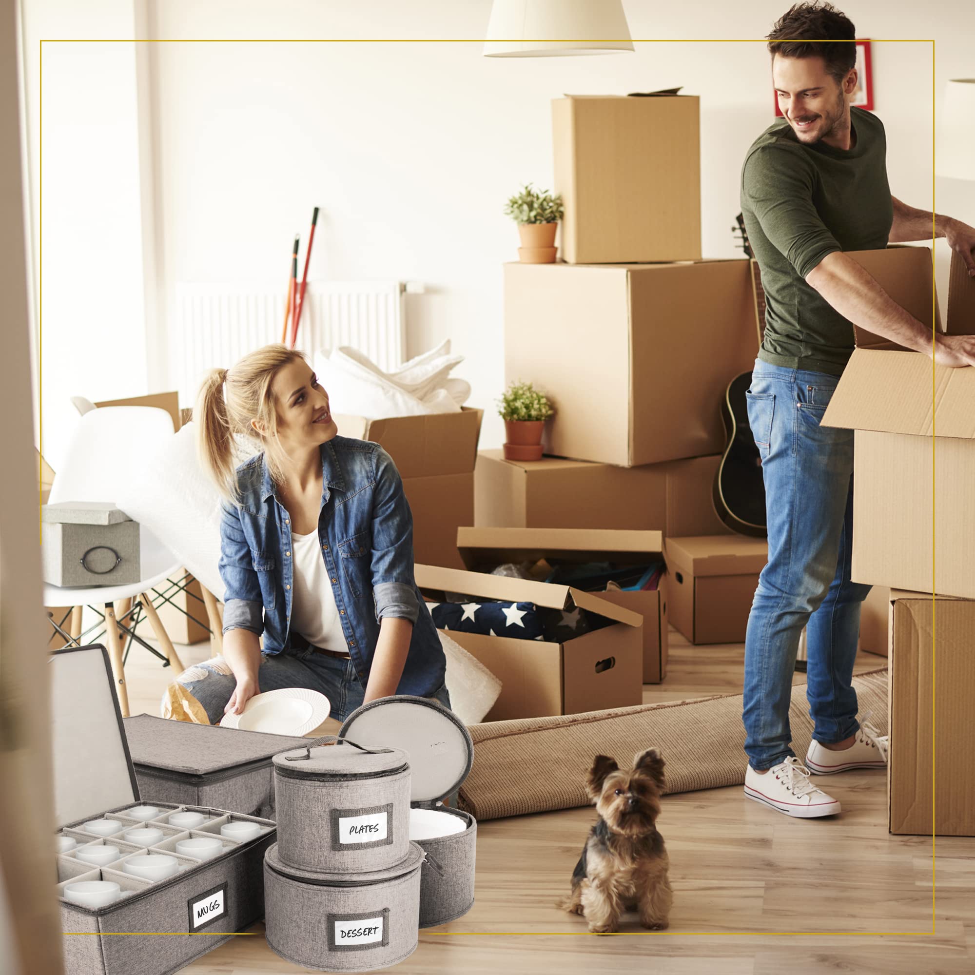 Stackable design helps maximize kitchen space with HOMELUX THEORY containers.