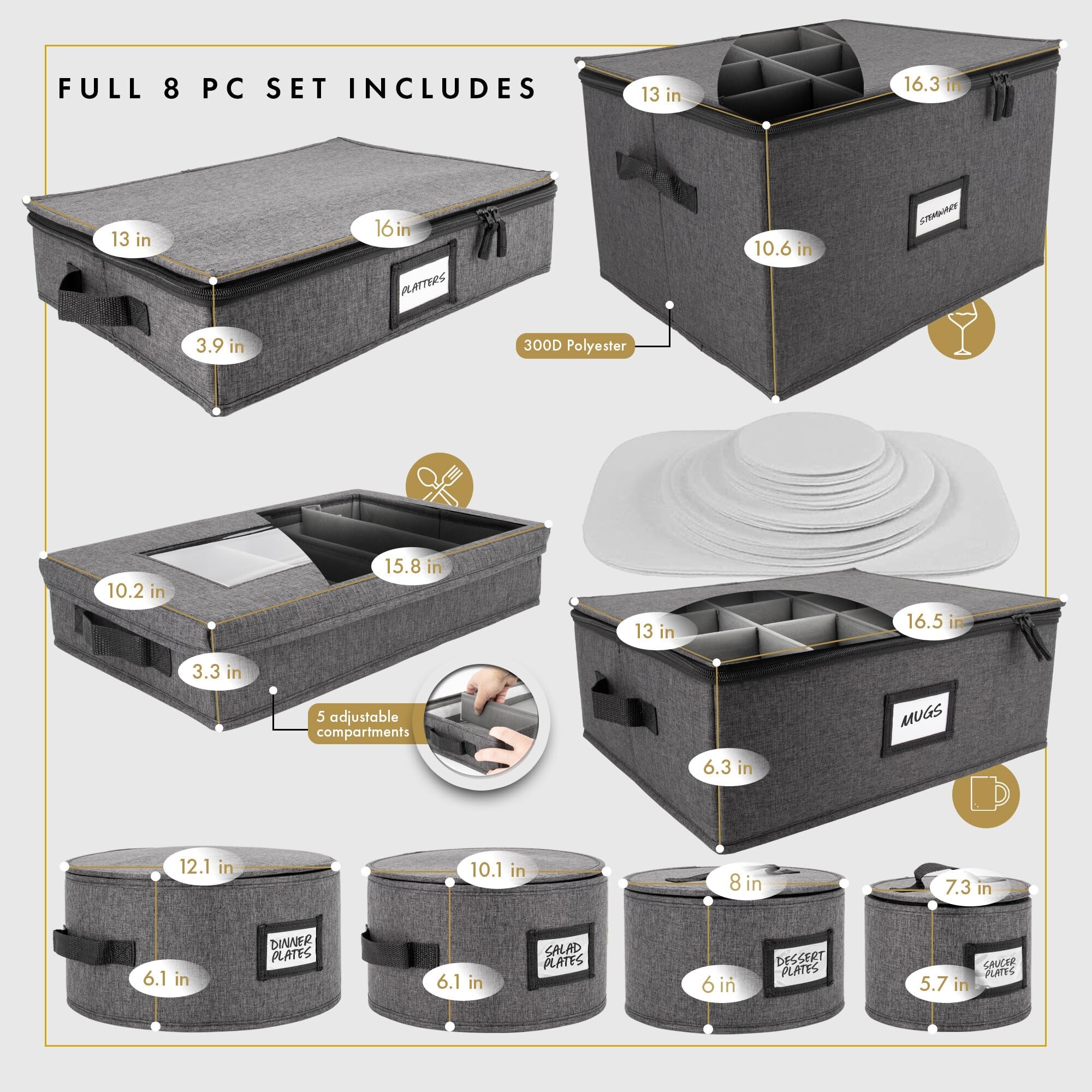 HOMELUX THEORY hard shell storage box guards delicate items during packing.