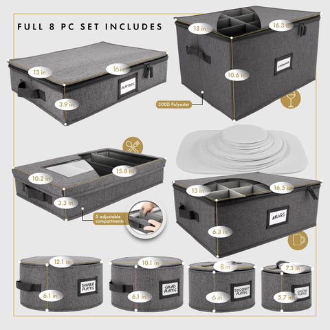 HOMELUX THEORY hard shell storage box guards delicate items during packing.