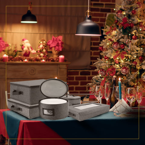 Sturdy handles offer easy carrying for stacking and travel with HOMELUX THEORY.