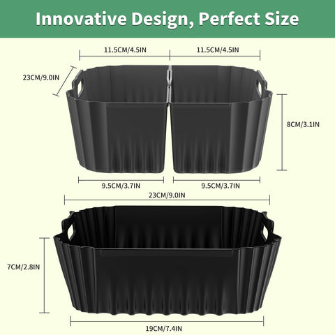 HOMELYLIFE 9-inch square silicone liner for Ninja AF181 with large-capacity use