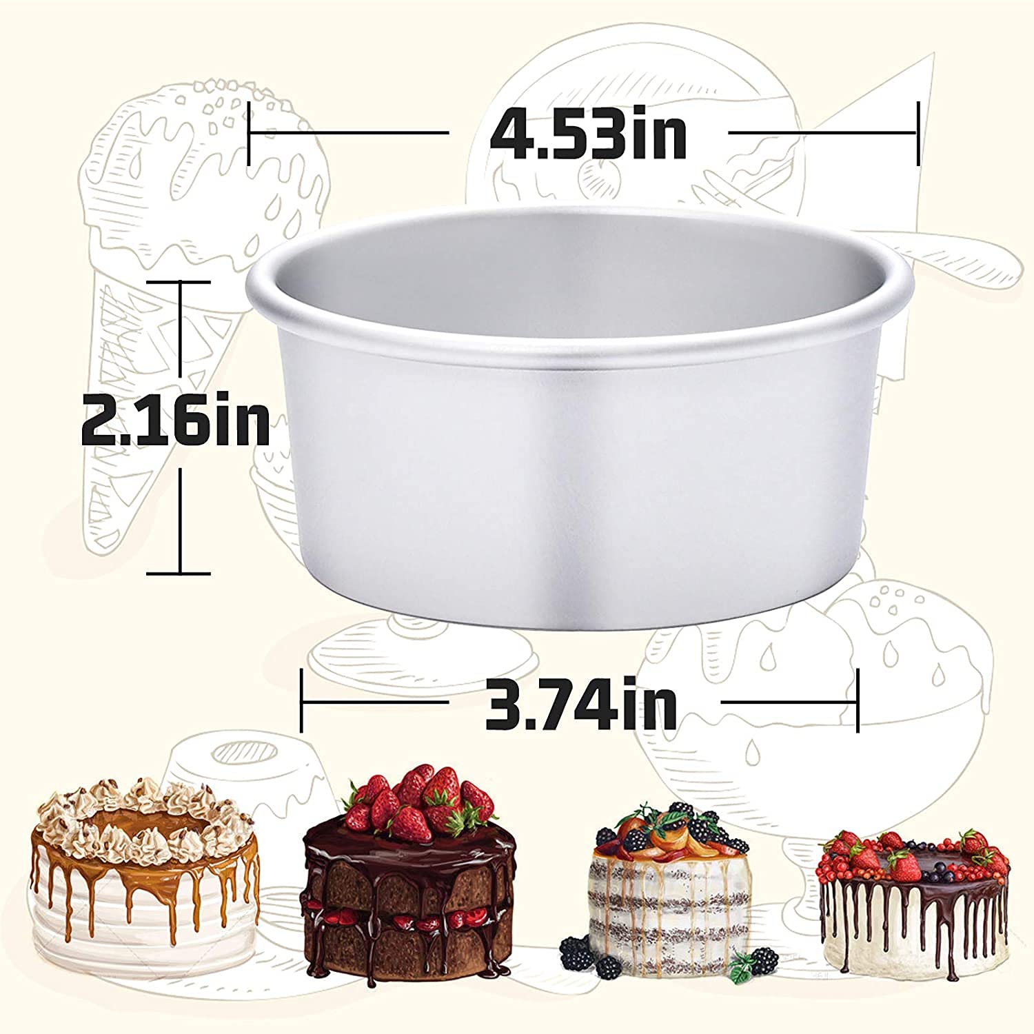 HomeMall mini cake pan non-stick surface for easy release.