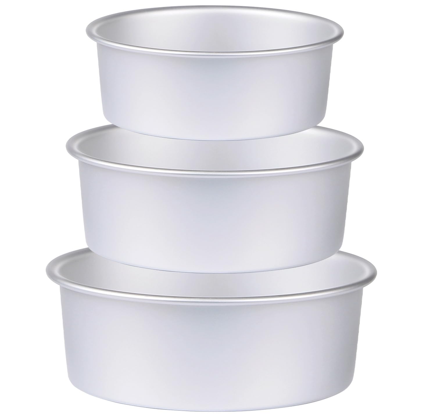 HomeMall round 6-inch deep pan viewed from the side, durable aluminum bakeware.
