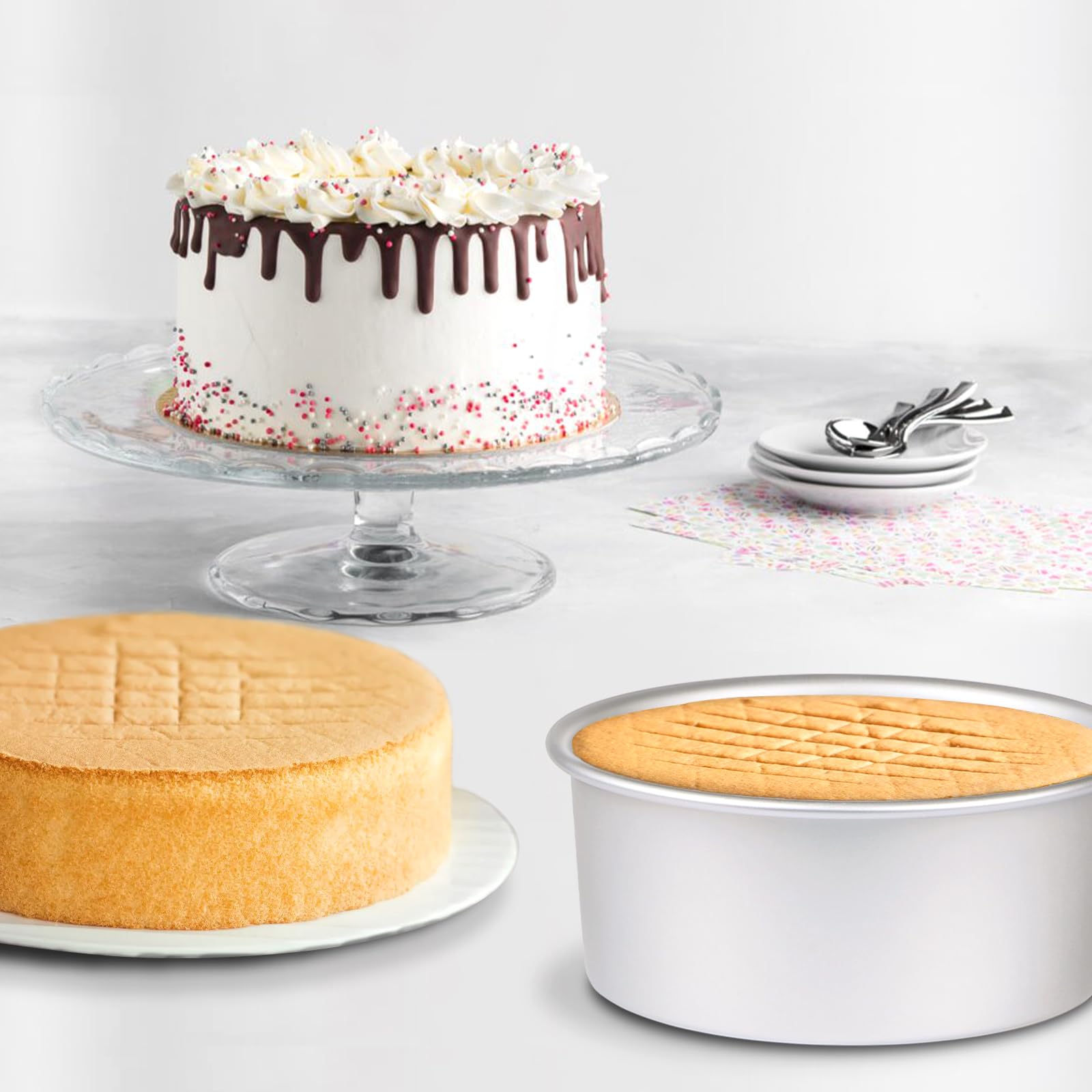 HomeMall heavy-duty aluminum bakeware for long-lasting durability and even heating.