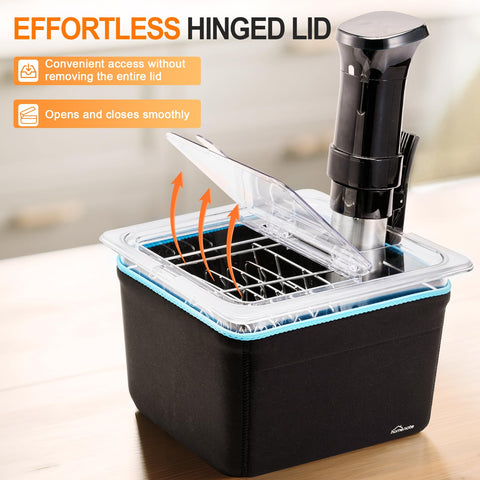 Homenote collapsible hinged lid for easy refilling and compact storage