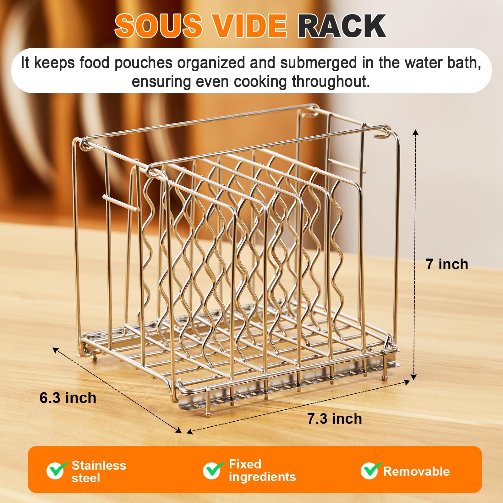 HOMENOTE complete sous vide accessories kit keeps everything organized and ready