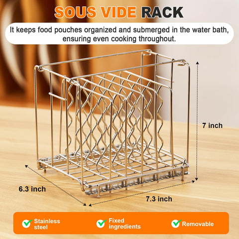 HOMENOTE complete sous vide accessories kit keeps everything organized and ready