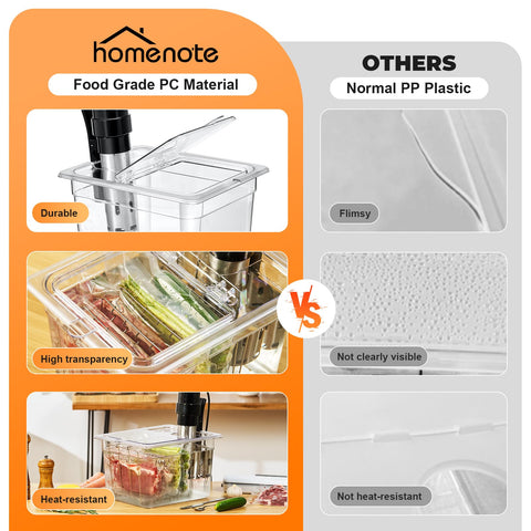 Homenote complete sous vide kit includes essential accessories for beginners and pros