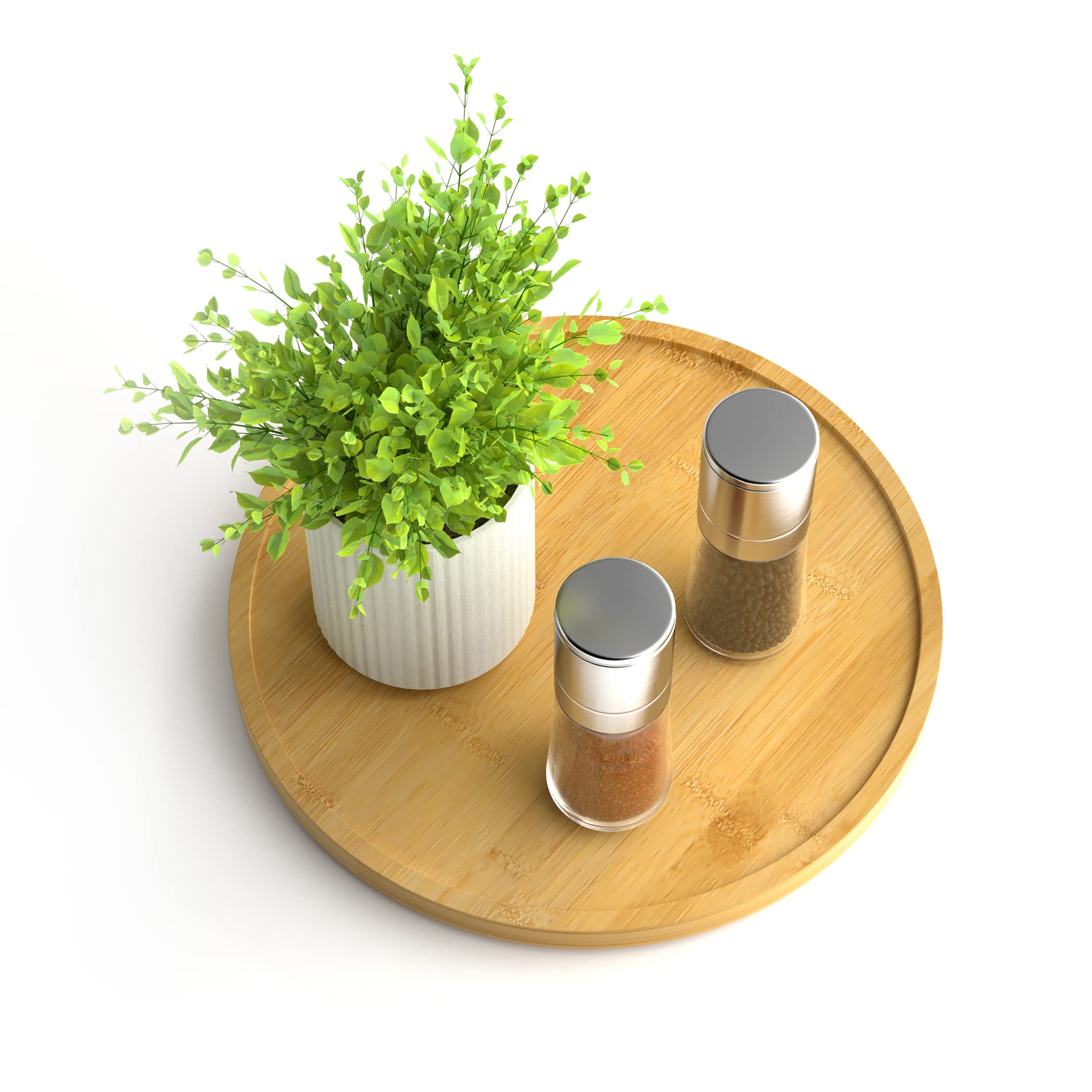 Homerays Lazy Susan 9-inch non-slip base enables smooth cabinet rotation