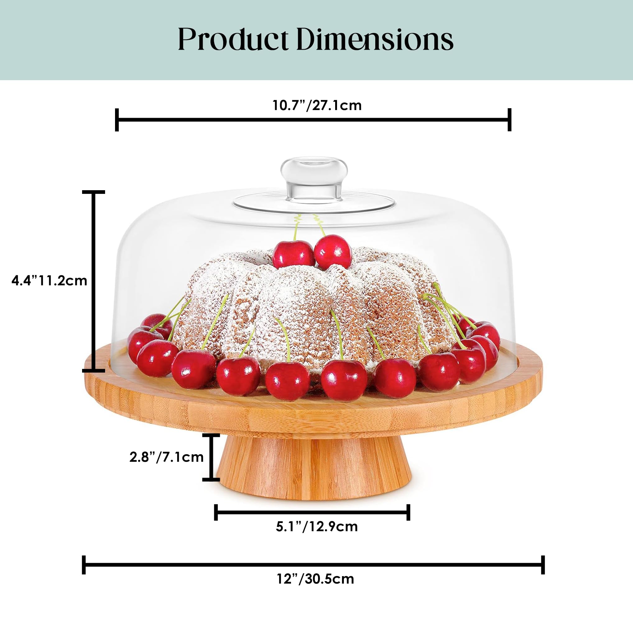 Homeries bamboo stand keeps baked goods organized and ready to serve.