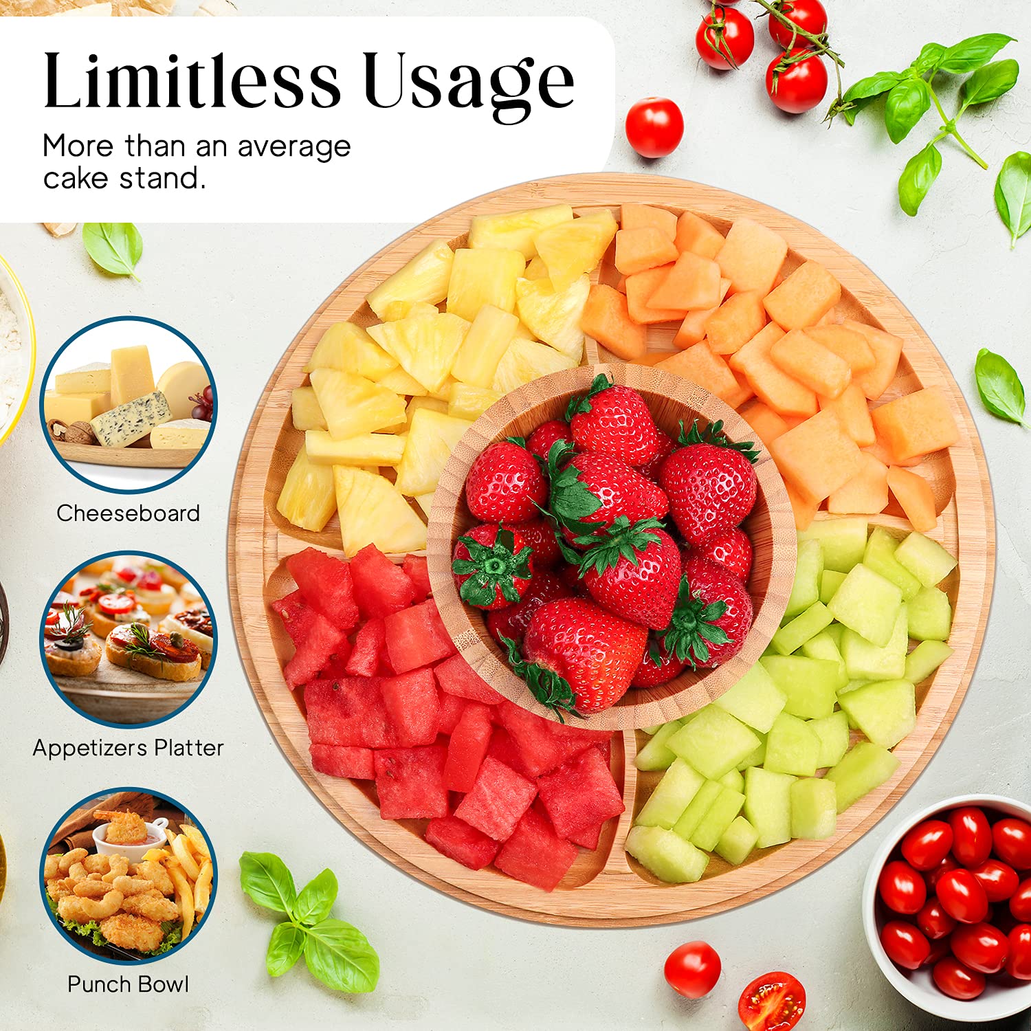 Homeries chips and salsa plate supports casual snacking at parties.