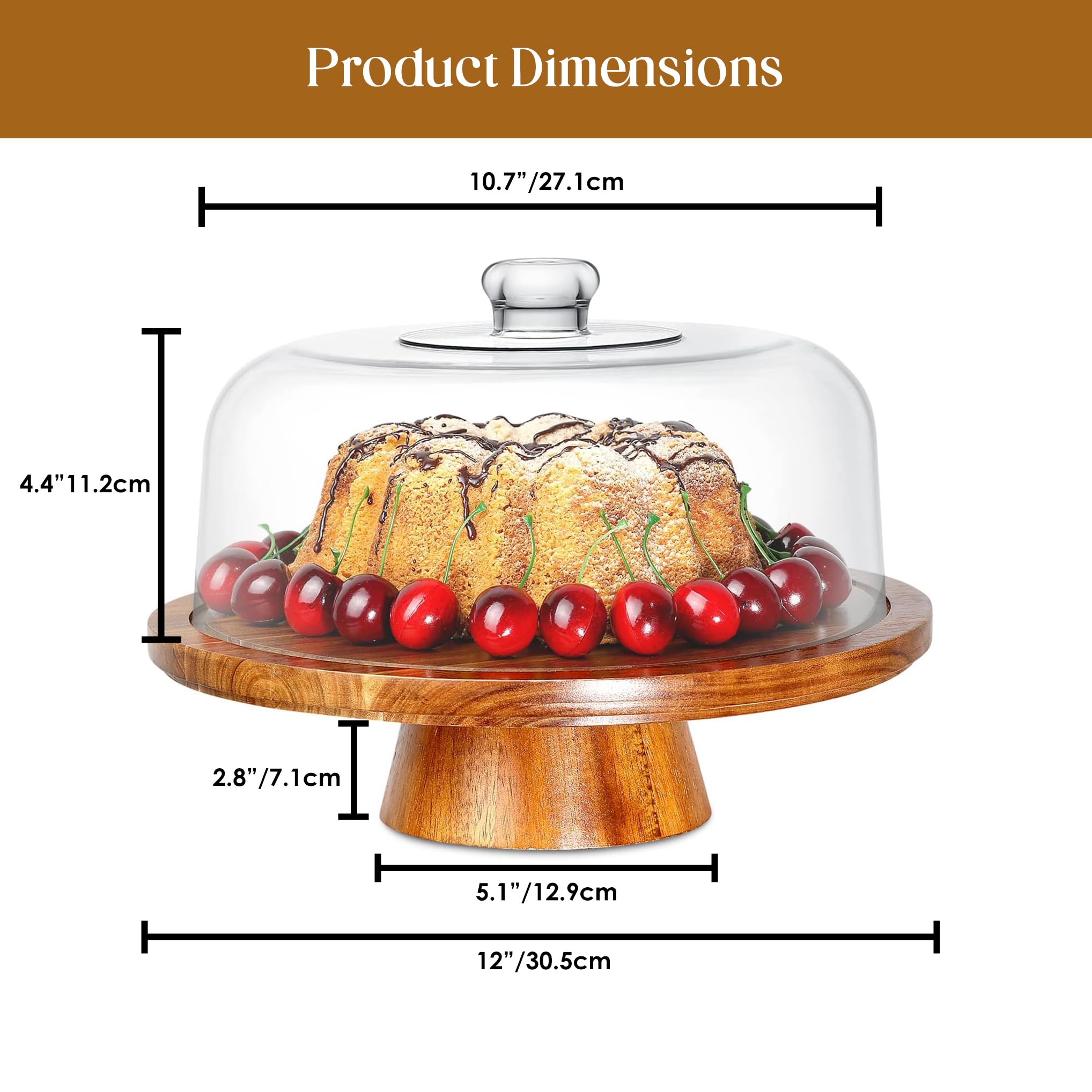 Homeries dessert display stand adds an elegant centerpiece