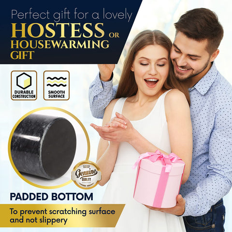 Homeries marble wine chiller bucket gray outdoor setup for events