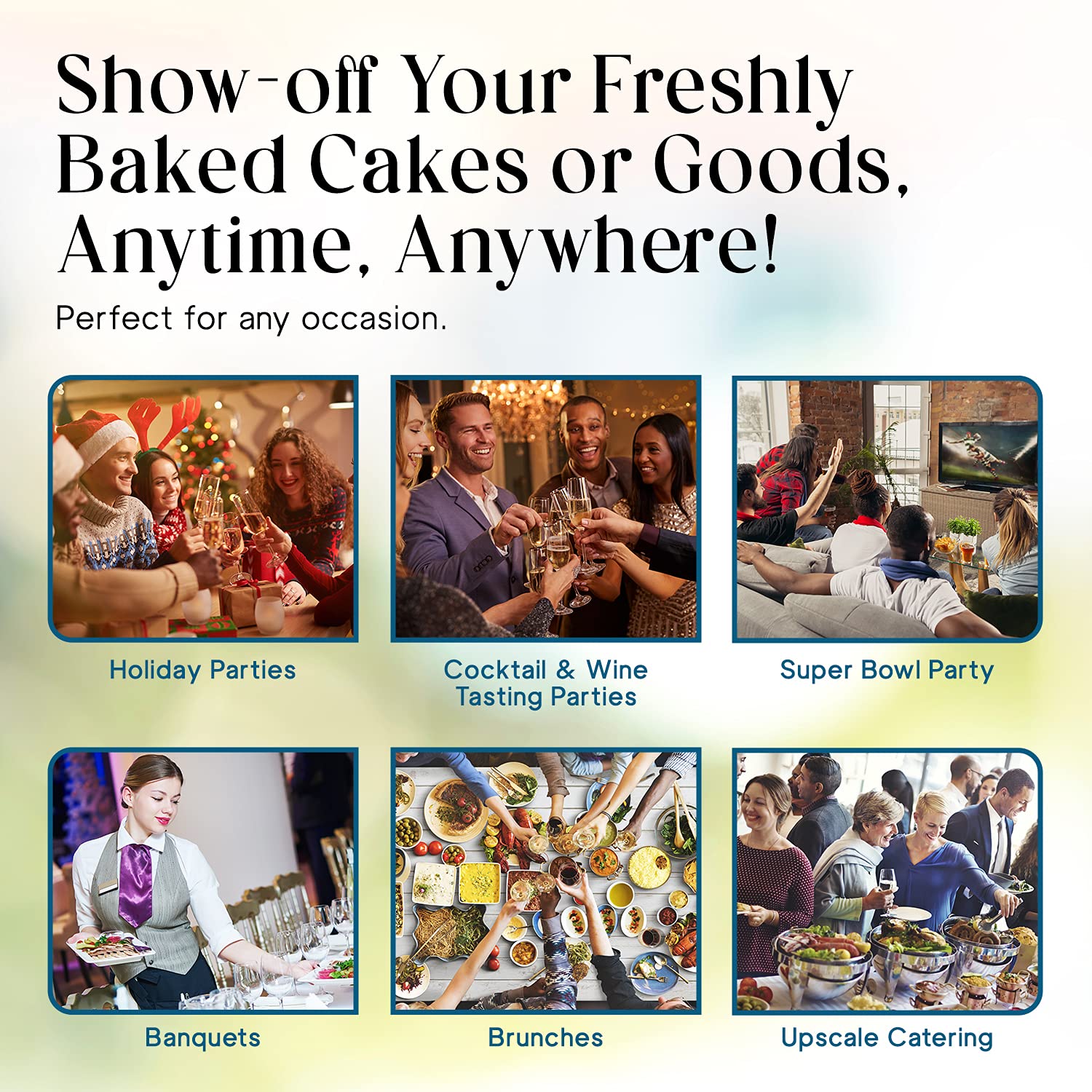 Homeries party centerpiece enhances buffet-style tables and festive presentation.