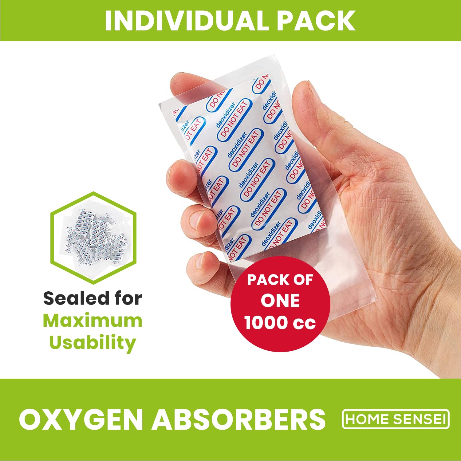 Homesensei 15 mil thick Mylar bag offers extra durability for storage.