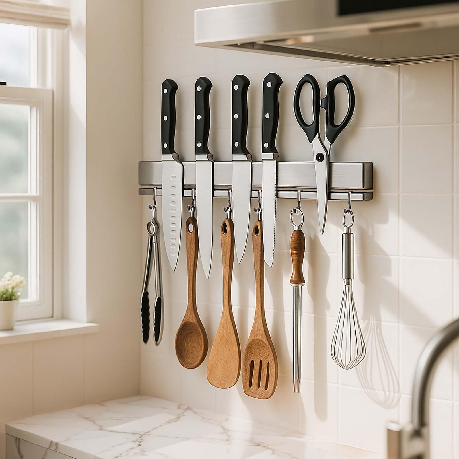 HomeSimplex patented design fits kitchens, garages, and baths for versatile wall storage.