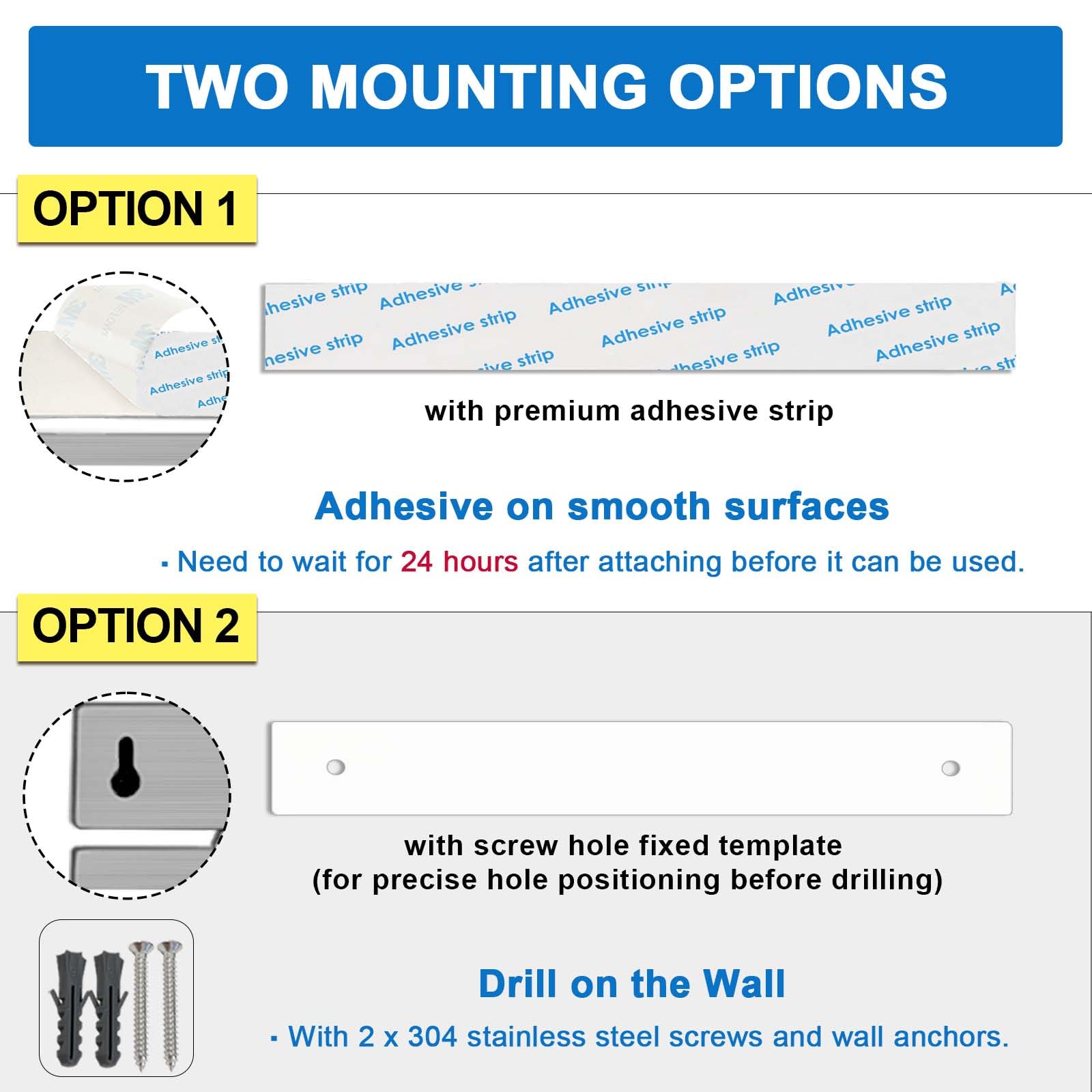 HomeSimplex 304 stainless steel construction resists humidity for durable wall storage.