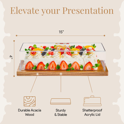 Homesphere acacia charcuterie board with lid securing cheese and fruit for entertaining