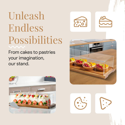 Homesphere dessert tray with lid highlighting pastries while keeping them crisp