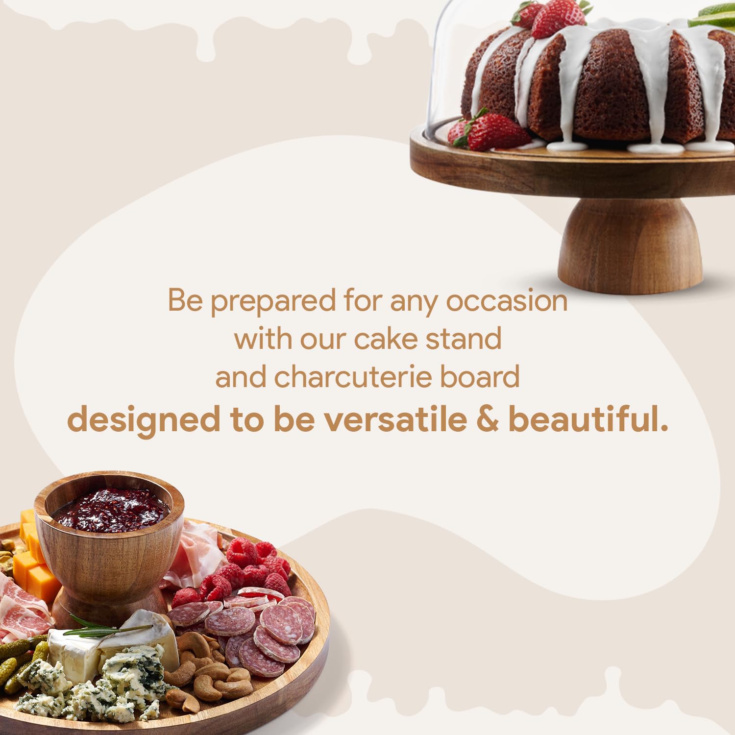 Homesphere elegant holiday centerpiece with a durable dome cover.