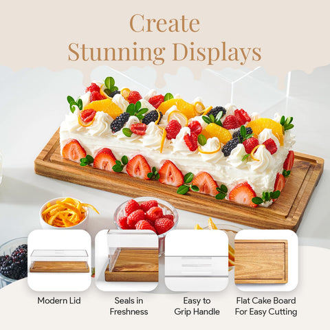 Homesphere rectangle wood tray in acacia wood for bread and pastries