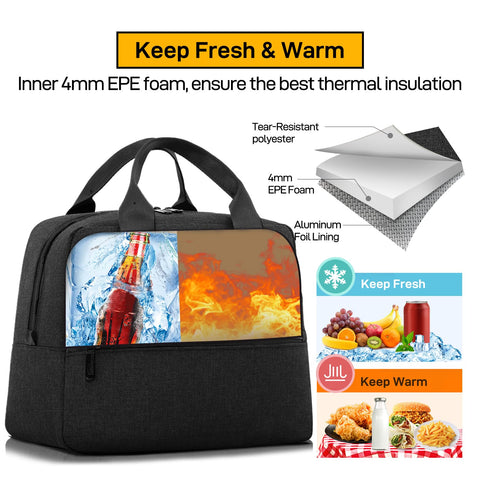 HOMESPON insulated lunch bag bottom structure supports heavier loads