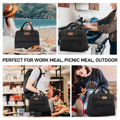 HOMESPON insulated lunch bag nylon handles provide comfort during travel