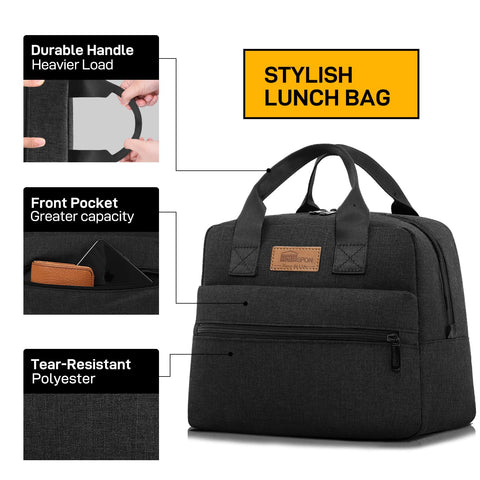 HOMESPON insulated lunch bag side view shows portable design for commutes