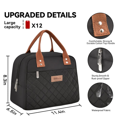 HOMESPON insulated bag with front pocket keeps phone and utensils within reach.