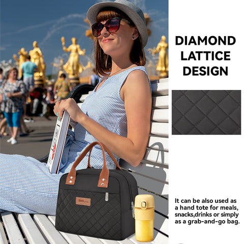 HOMESPON lunch tote features water-resistant exterior for easy cleaning.