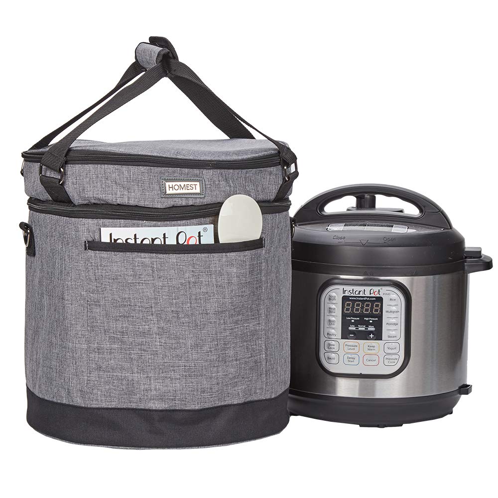 Homest carry bag overview with two compartments for portable Instant Pot storage