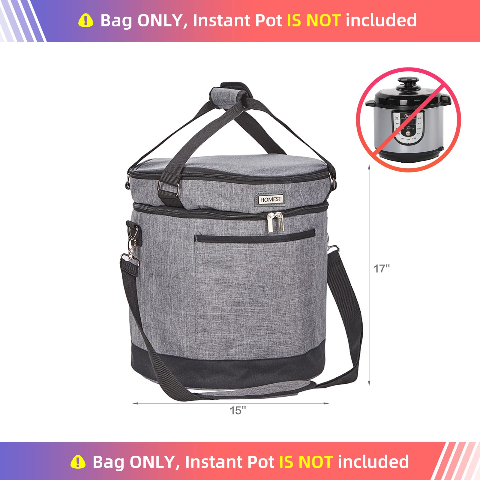 Homest bag fits 8-quart Instant Pot securely